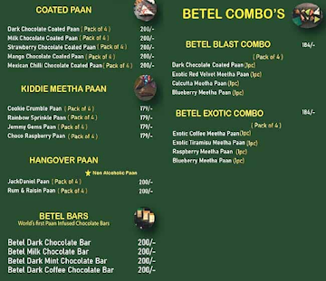 The Betel Leaf Co - Originally from Bangalore menu 