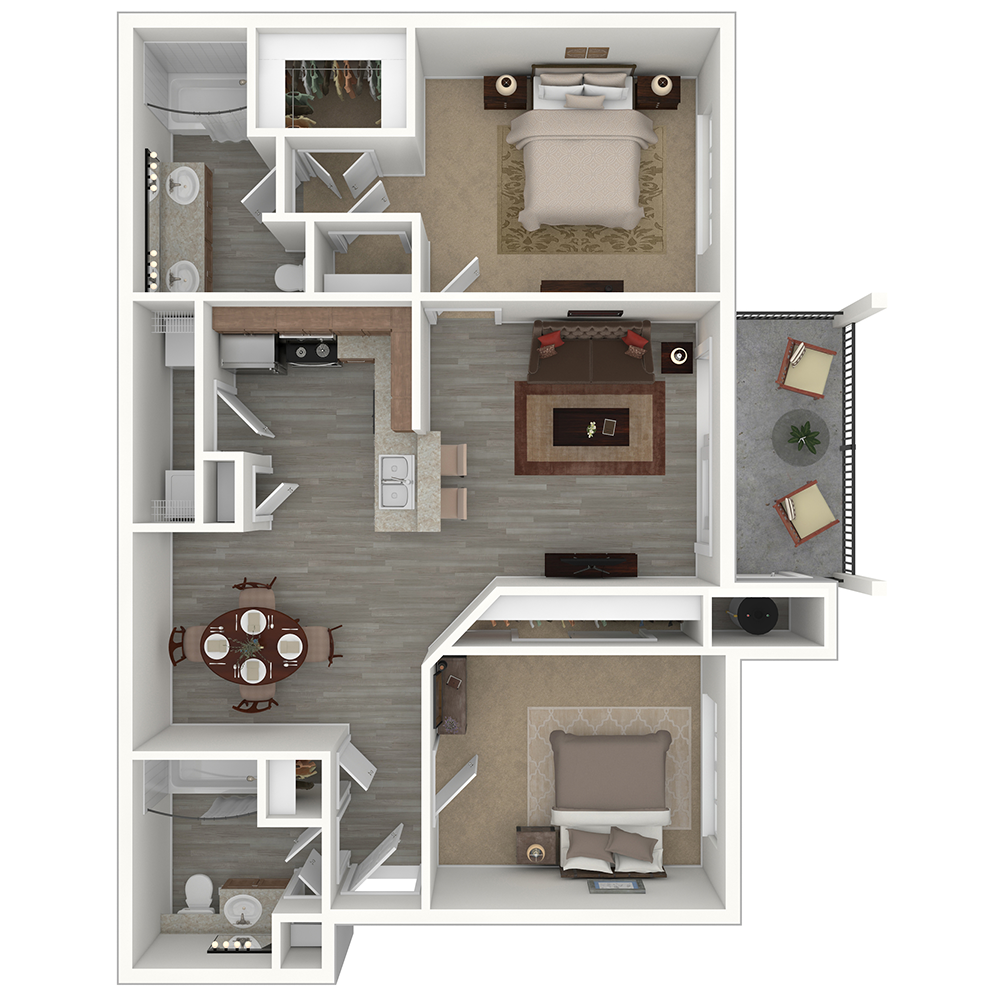 B2R rendered floorplan diagram