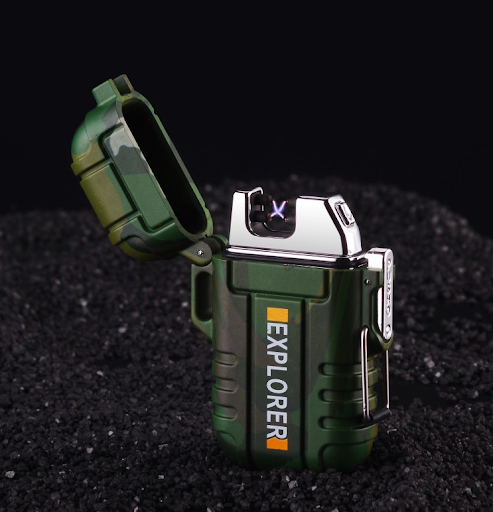 Title 1, Waterproof USB Plasma Lighter Double For Outdo...