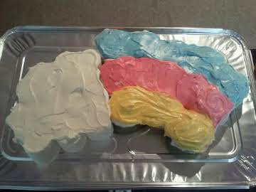 Somewhere Over the Rainbow Pull Apart Cake