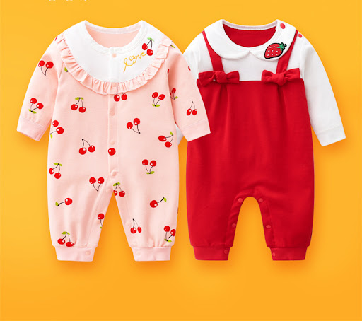 Title 7, Newborn Baby Summer Romper, 2-Piece Set, Long-S...