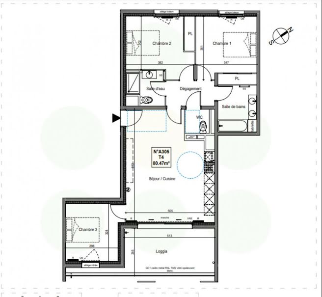 Vente appartement 4 pièces 80.5 m² à Saint-jean-de-vedas (34430), 409 000 €