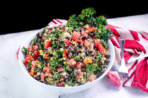 Black Bean and Quinoa Salad With A Kick.