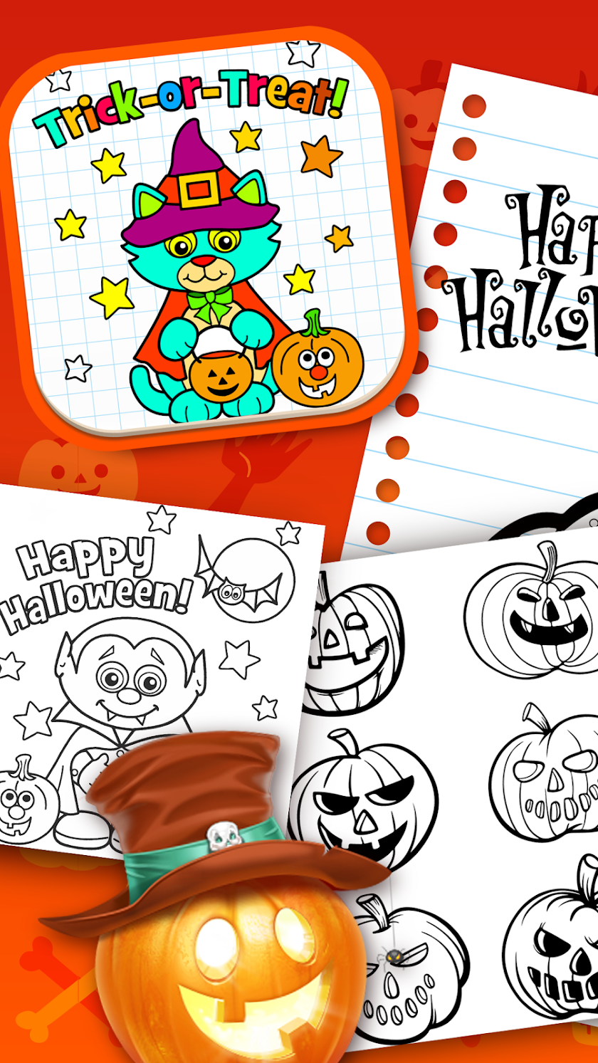 Halloween Coloring Book Screen 1