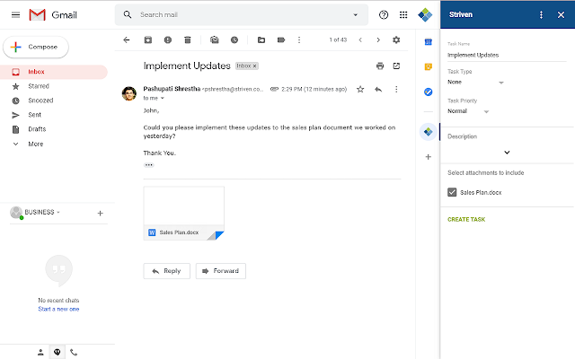 Striven For Gmail screenshot 1