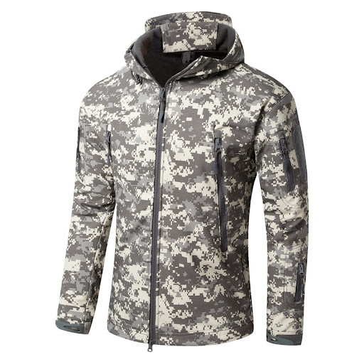 Title 8, Large Size Soft Shell Fleece Outdoor Jacket War...