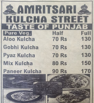 Amritsari Kulcha King menu 