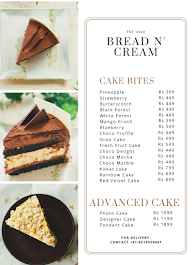 Bread N' Cream menu 1