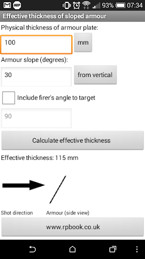 Armour Thickness Calculator