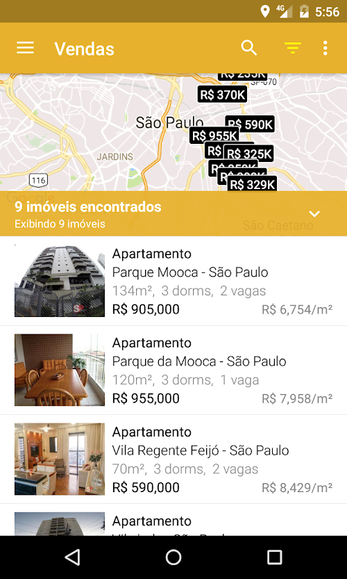 Android application Degradê Imóveis screenshort
