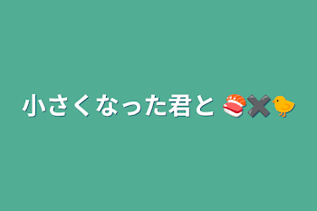 小さくなった君と   🍣✖️🐤