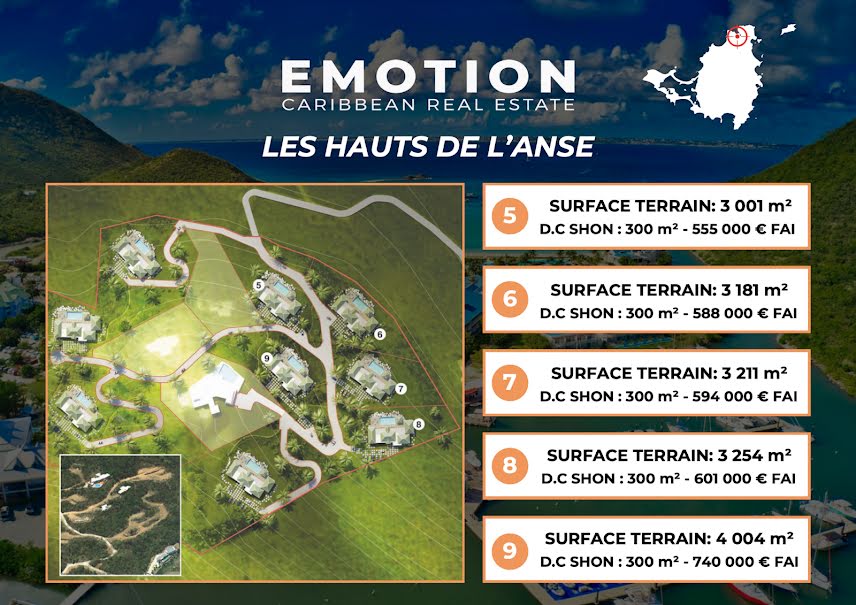 Vente terrain  3001 m² à Saint-Martin (97150), 555 000 €