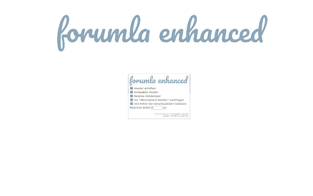 Forumla Enhanced (Beta) chrome extension