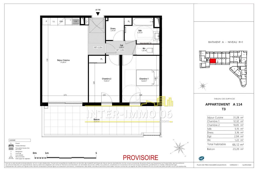 Vente appartement 3 pièces 66 m² à Villeneuve-Loubet (06270), 499 000 €