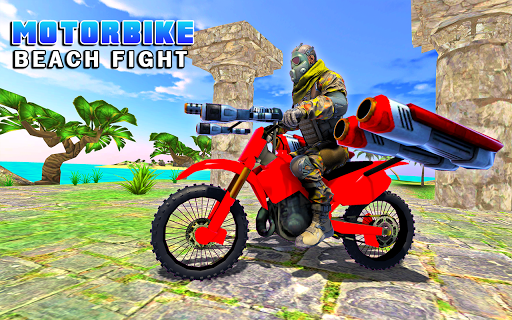 Motorbike Beach Fight - Beach Fighting Games