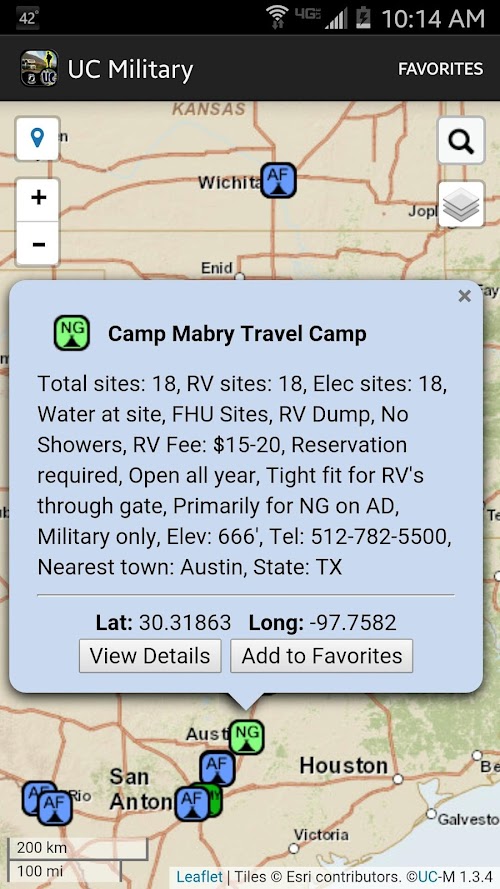Android application Ultimate US Military FAMCAMPS screenshort