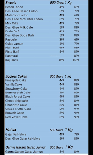 Sweets Hi Sweets menu 2