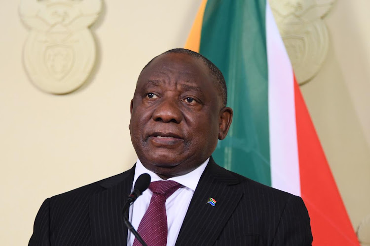 President Cyril Ramaphosa during his address to the nation on Monday night.