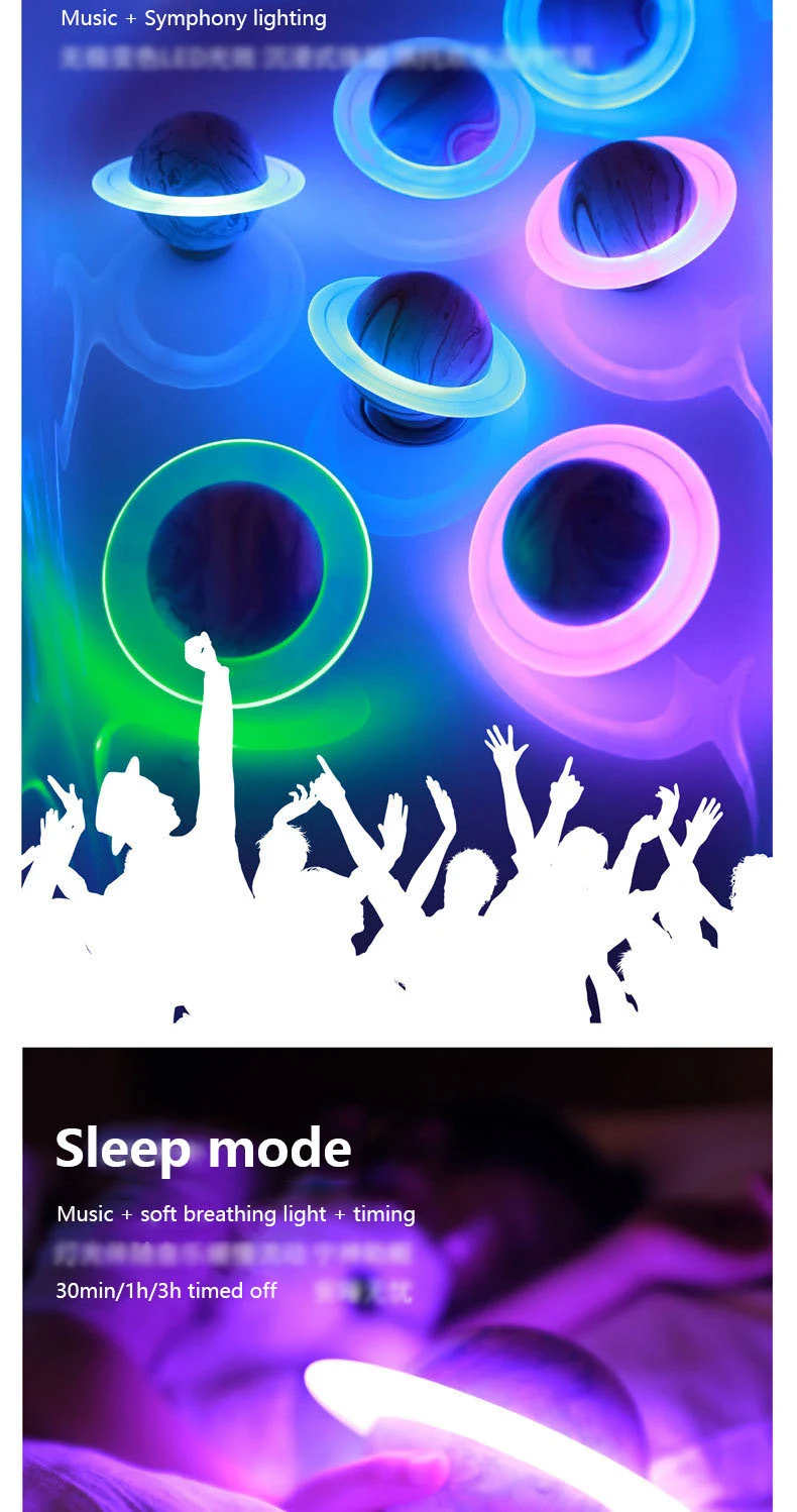 Title 4, Music Planet Altavoz Bluetooth Luz Ambiental Ti...