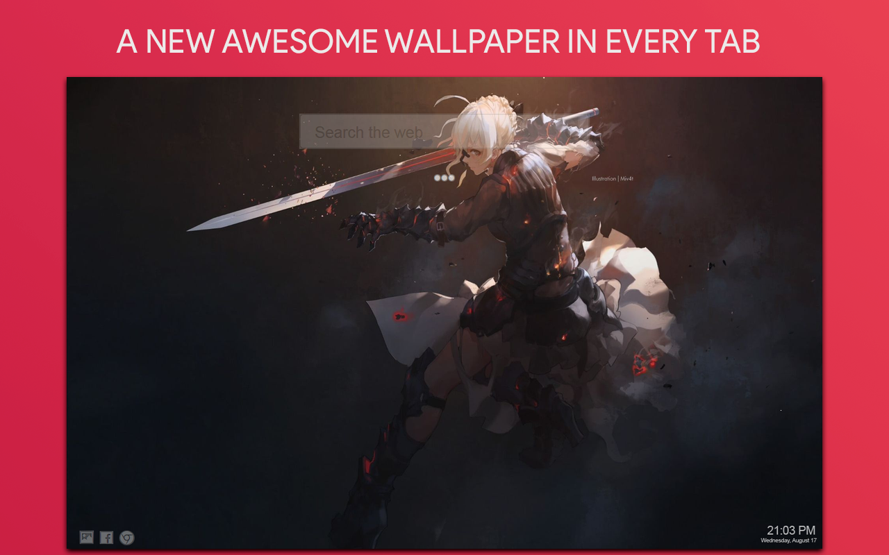 Anime Wallpaper HD Custom New Tab Preview image 7