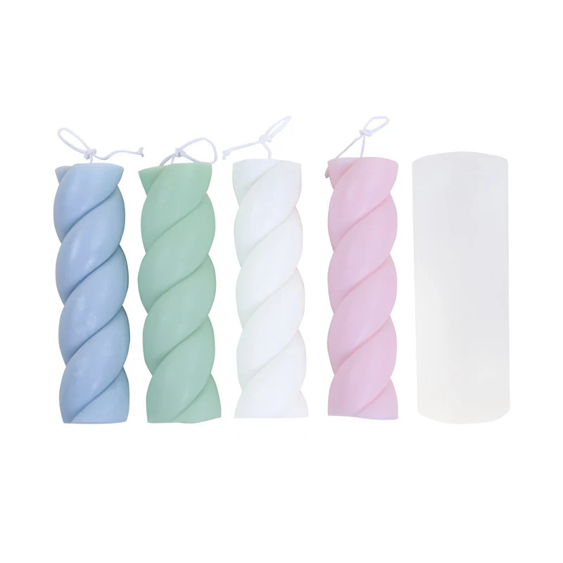Moule à bougie en silicone pour barbe à papa DIY, fleur de chanvre torsadée en laine, parfum personnalisable. Créez vos bougies uniques.