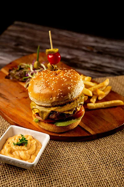 Grilled Lamb Burger ( Must Have ) With Choice Of Fries