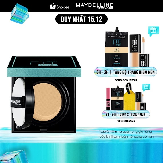 Phấn Nước Mịn Nhẹ Kiềm Dầu Fit Me Matte+Poreless Cushion Maybelline New York 14G