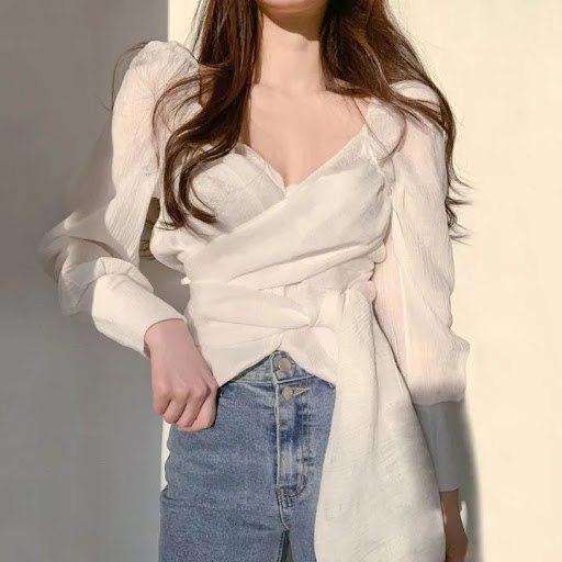Title 6, Elegant Chiffon Blouse Top for Women. A versati...