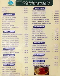 Sri Vaishnavaa's Chat Shop menu 3