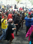 ANC members chant Dubula uMalema (shoot Malema) as the enter Parliament.