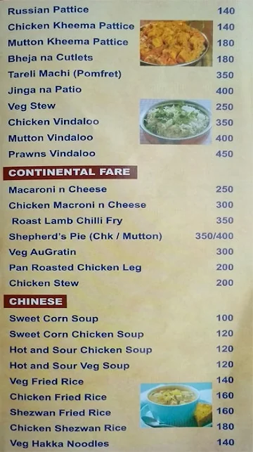 The Food Gallery menu 