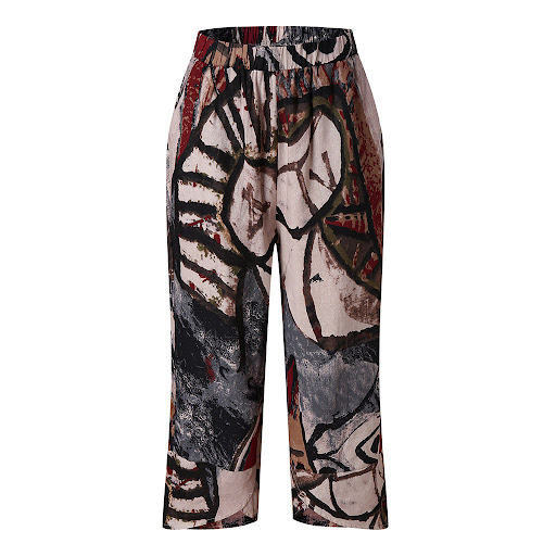 Title 2, Casual printed fashion loose pants for women, o...