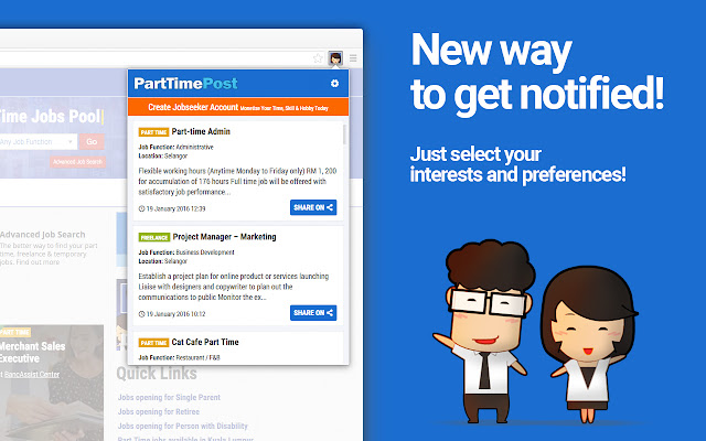 PartTimePost.com - Latest Jobs chrome extension