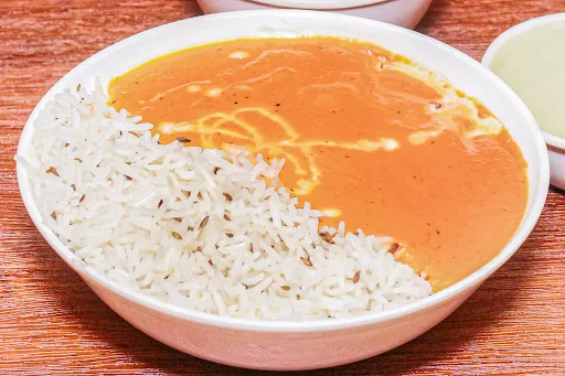 Butter Chicken Rice Bowl With Raita