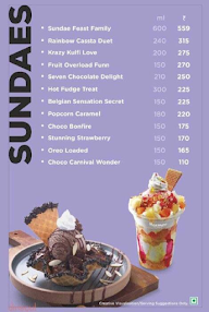 Ibaco Ice Cream menu 3