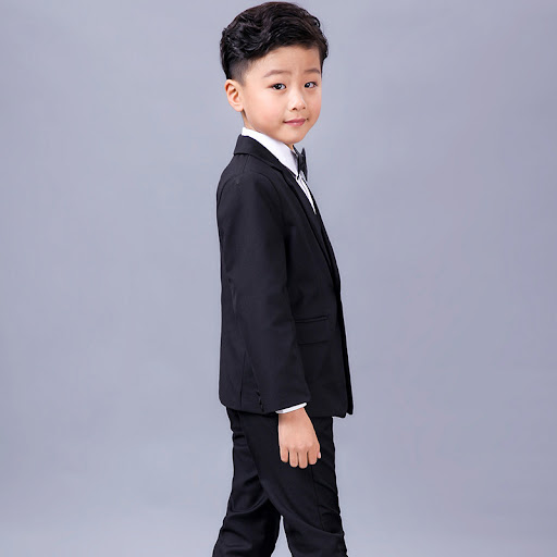 Title 3, Childrens black suit boy dress suit flower gir...