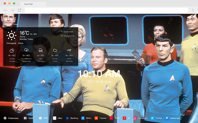 Star Trek New Tab Page Pop Movie HD Theme
