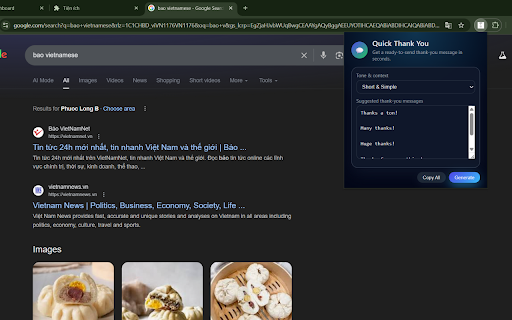 Quick Thank You Generator screenshot 1