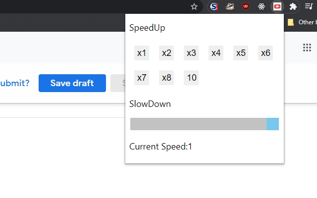Youtube Video Speed UP! chrome extension