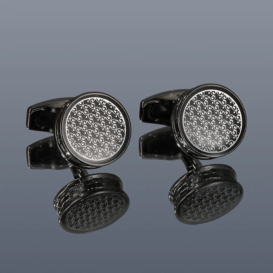 Boutons de Manchette Homme Ronds Couleur Gun Cool Patch. Un accessoire élégant pour compléter votre tenue et affirmer votre style.