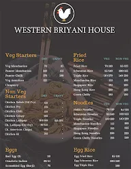 Western Biryani House menu 1