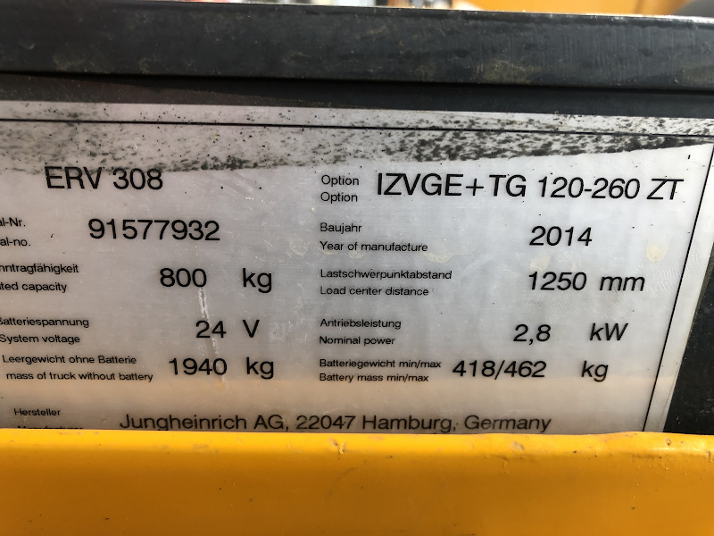 Afbeelding van een JUNGHEINRICH ERV 308