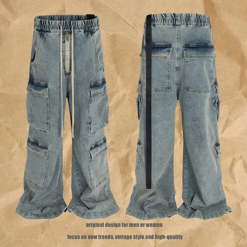 High Street RO Stil Više džepova Radne Mop Farmerke, izdržljive i svestrane, idealne za zahtevne poslove i svakodnevno nošenje.