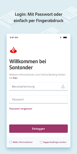 Screenshot Santander Banking