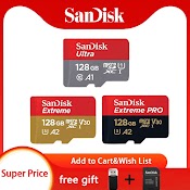 Thẻ Nhớ Sandisk 128Gb Micro Sd 256Gb 16Gb 64Gb 32Gb Tf Cho Điện Thoại