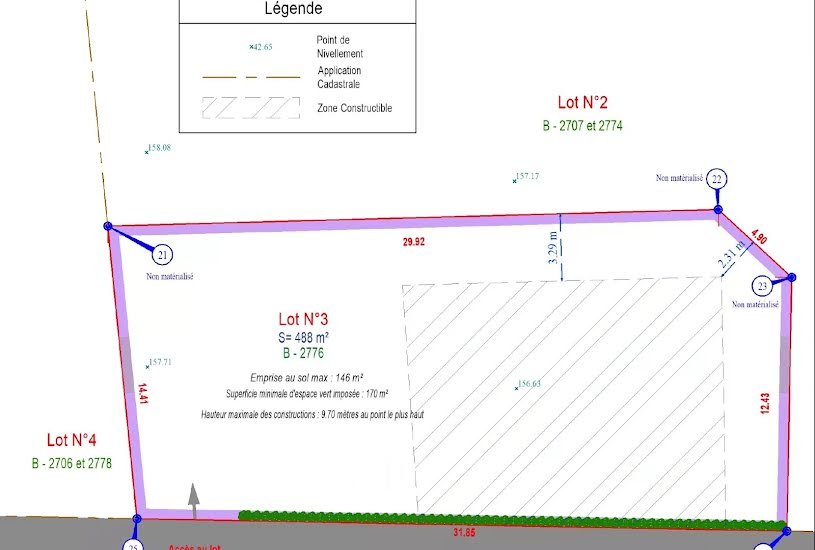  Vente Terrain à bâtir - à Fourqueux (78112) 