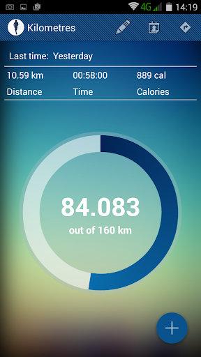 Kilometers: GPS Track Walk Run