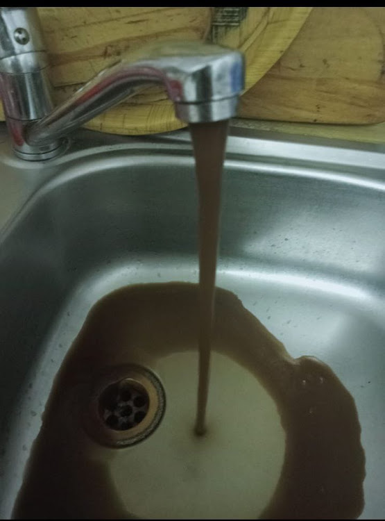 Some residents in Hornlee, Knysna, have brown water coming out of their taps, while others have no supply