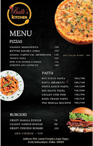 Balli’s Kitchen menu 1