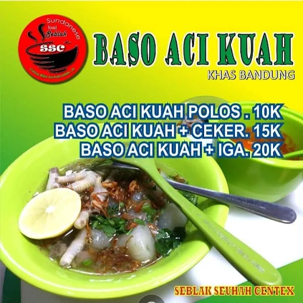 Seblak Seuhah Centex menu 